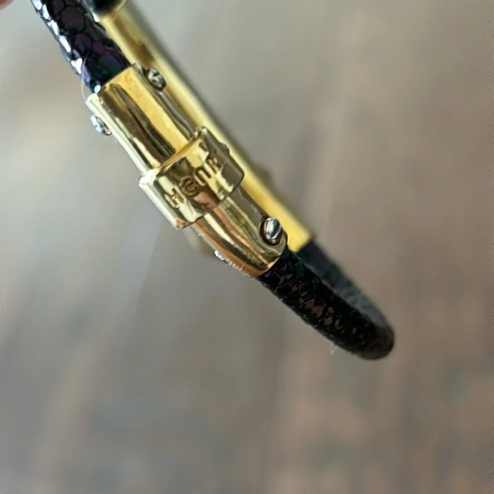 Henri Bendel Gold and Green Bracelet